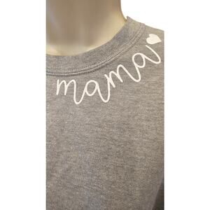 Athletic works oversized grey sweater momma spell out collar theme warm winter M